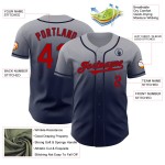 Fade Jersey Fashion Custom Grau Baseball Rot-Marineblau Authentic Fade Jersey Fashion Custom Grau Baseball Rot-Marineblau Authentic
