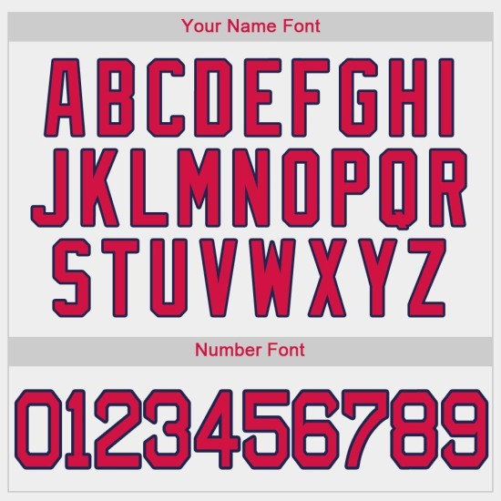 Custom Baseball Jersey Weiß Rot-Marine Custom Baseball Jersey Weiß Rot-Marine
