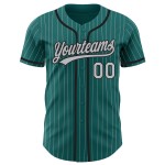 Teal Grau Baseball Nadelstreifen Jersey Schwarz Authentic Custom Teal Grau Baseball Nadelstreifen Jersey Schwarz Authentic Custom