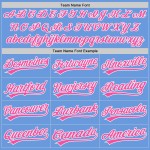 Jersey Blau Throwback Authentic Custom Pink-Weiß Helles Baseball Jersey Blau Throwback Authentic Custom Pink-Weiß Helles Baseball