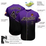Baseball Fashion Fade Schwarz-Creme Custom Jersey Lila Authentic Baseball Fashion Fade Schwarz-Creme Custom Jersey Lila Authentic