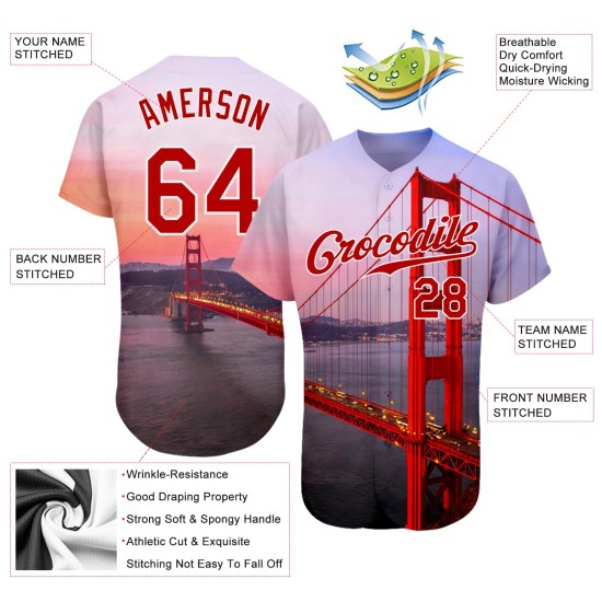 Jersey Authentic Weiß Lila-Orange Custom Baseball Jersey Authentic Weiß Lila-Orange Custom Baseball