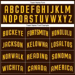 Jersey Gold Benutzerdefinierte Authentic Baseball Braun Jersey Gold Benutzerdefinierte Authentic Baseball Braun