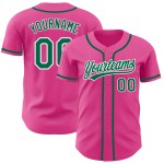 Kelly Custom Jersey Grün-Weiß Authentic Baseball Pink Kelly Custom Jersey Grün-Weiß Authentic Baseball Pink