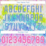 3D Custom Rainbow Dye Baseball Krawatte Pink-Hell Jersey Authentic Blau 3D Custom Rainbow Dye Baseball Krawatte Pink-Hell Jersey Authentic Blau