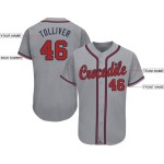 Jersey Baseball Custom Grau Rot-Marineblau Jersey Baseball Custom Grau Rot-Marineblau
