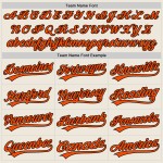 Authentisches orange-schwarzes Baseballtrikot, cremefarben, individuell Authentisches orange-schwarzes Baseballtrikot, cremefarben, individuell