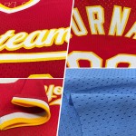 Jersey Blau Throwback Authentic Custom Pink-Weiß Helles Baseball Jersey Blau Throwback Authentic Custom Pink-Weiß Helles Baseball