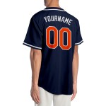 Baseball Authentic Orange-Weiß Navy Custom Trikot Baseball Authentic Orange-Weiß Navy Custom Trikot