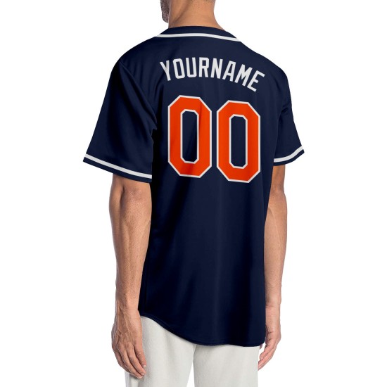 Baseball Authentic Orange-Weiß Navy Custom Trikot Baseball Authentic Orange-Weiß Navy Custom Trikot