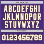Jersey Custom Baseball Weiß-Gold Lila Ton Authentic Zwei Jersey Custom Baseball Weiß-Gold Lila Ton Authentic Zwei
