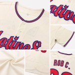 Custom Jersey Creme Rot-Marine Baseball Custom Jersey Creme Rot-Marine Baseball