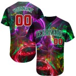 Muster Design Authentische Baseball Jersey Benutzerdefinierte Rendering Fraktale 3D Abstrakte Muster Design Authentische Baseball Jersey Benutzerdefinierte Rendering Fraktale 3D Abstrakte