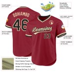Authentische 3D Muster Jersey Grün Quadrat Gradienten Formen Baseball Creme Design Custom Authentische 3D Muster Jersey Grün Quadrat Gradienten Formen Baseball Creme Design Custom