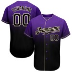Baseball Fashion Fade Schwarz-Creme Custom Jersey Lila Authentic Baseball Fashion Fade Schwarz-Creme Custom Jersey Lila Authentic