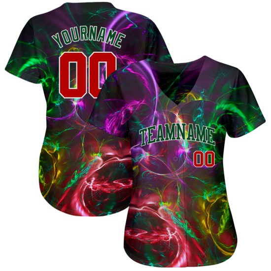 Muster Design Authentische Baseball Jersey Benutzerdefinierte Rendering Fraktale 3D Abstrakte Muster Design Authentische Baseball Jersey Benutzerdefinierte Rendering Fraktale 3D Abstrakte
