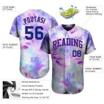 Jersey Custom Baseball Weiß-Gold Lila Ton Authentic Zwei Jersey Custom Baseball Weiß-Gold Lila Ton Authentic Zwei