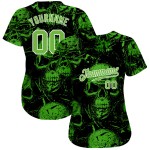 Muster 3D Benutzerdefinierte Totenköpfe Halloween Jersey Baseball Authentic Muster 3D Benutzerdefinierte Totenköpfe Halloween Jersey Baseball Authentic