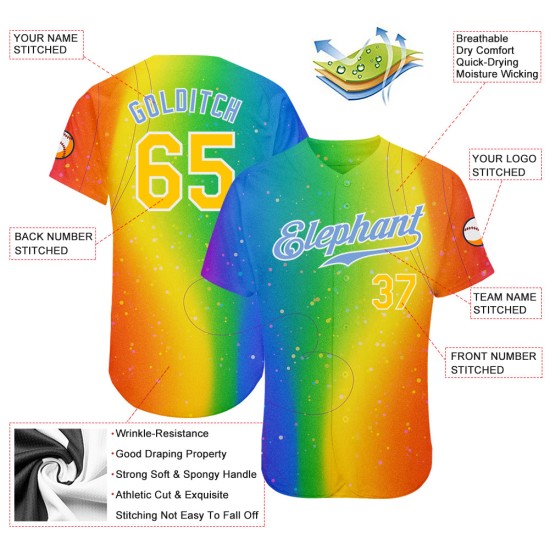 Authentisches Custom Jersey Baseball ist für LGBT Love Pride Rainbow Love Month Authentisches Custom Jersey Baseball ist für LGBT Love Pride Rainbow Love Month