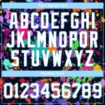 Damen Jersey Splashes Cropped V-Ausschnitt Custom Graffiti Blau Muster 3D Weiß-Licht Baseball Damen Jersey Splashes Cropped V-Ausschnitt Custom Graffiti Blau Muster 3D Weiß-Licht Baseball