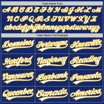 Authentisches, individuelles weiß-goldenes Baseball-Trikot in Royal Two Tone Authentisches, individuelles weiß-goldenes Baseball-Trikot in Royal Two Tone