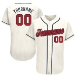 Custom Jersey Creme Rot-Marine Baseball Custom Jersey Creme Rot-Marine Baseball