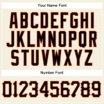 Authentisches Custom Baseball Trikot Nadelstreifen Creme Schwarz Schwarz-Orange Authentisches Custom Baseball Trikot Nadelstreifen Creme Schwarz Schwarz-Orange