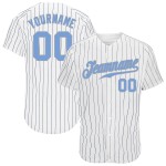 Nadelstreifen Jersey Blau-Grau Authentic Weiß Baseball Custom Light Navy Nadelstreifen Jersey Blau-Grau Authentic Weiß Baseball Custom Light Navy