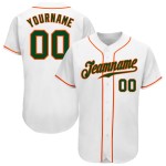 Custom Jersey Braun-Weiß Baseball Authentic Gold Custom Jersey Braun-Weiß Baseball Authentic Gold