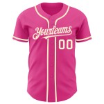 Jersey Authentic Custom Creme Baseball Rosa Jersey Authentic Custom Creme Baseball Rosa