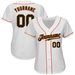 Custom Jersey Braun-Weiß Baseball Authentic Gold Custom Jersey Braun-Weiß Baseball Authentic Gold