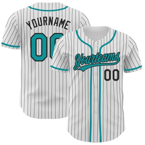 Benutzerdefinierte Marineblau Neon Baseball Weiß Nadelstreifen Grün Authentic Jersey Benutzerdefinierte Marineblau Neon Baseball Weiß Nadelstreifen Grün Authentic Jersey