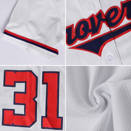 Nadelstreifen Jersey Blau-Grau Authentic Weiß Baseball Custom Light Navy Nadelstreifen Jersey Blau-Grau Authentic Weiß Baseball Custom Light Navy