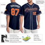 Baseball Authentic Orange-Weiß Navy Custom Trikot Baseball Authentic Orange-Weiß Navy Custom Trikot