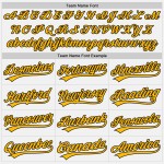 Benutzerdefinierte authentische Jersey Gold Nadelstreifen weiß Baseball schwarz Benutzerdefinierte authentische Jersey Gold Nadelstreifen weiß Baseball schwarz