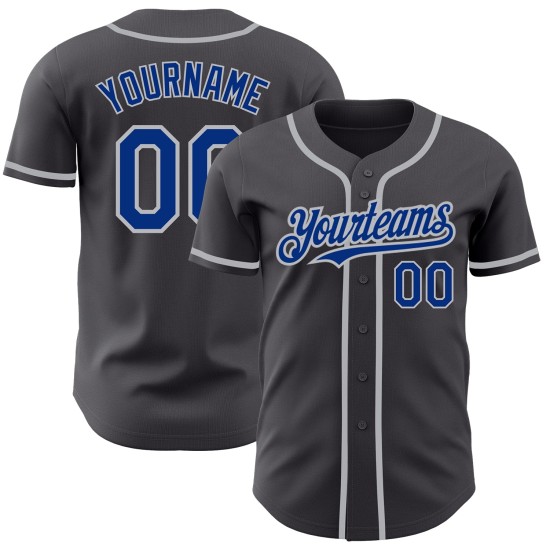 Benutzerdefinierte Royal-Grau Gray Steel Jersey Authentic Baseball Benutzerdefinierte Royal-Grau Gray Steel Jersey Authentic Baseball