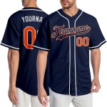 Baseball Authentic Orange-Weiß Navy Custom Trikot Baseball Authentic Orange-Weiß Navy Custom Trikot