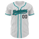 Benutzerdefinierte Marineblau Neon Baseball Weiß Nadelstreifen Grün Authentic Jersey Benutzerdefinierte Marineblau Neon Baseball Weiß Nadelstreifen Grün Authentic Jersey