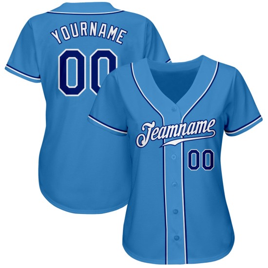 Jersey Custom Blue Powder Authentic Baseball Royal-Weiß Jersey Custom Blue Powder Authentic Baseball Royal-Weiß